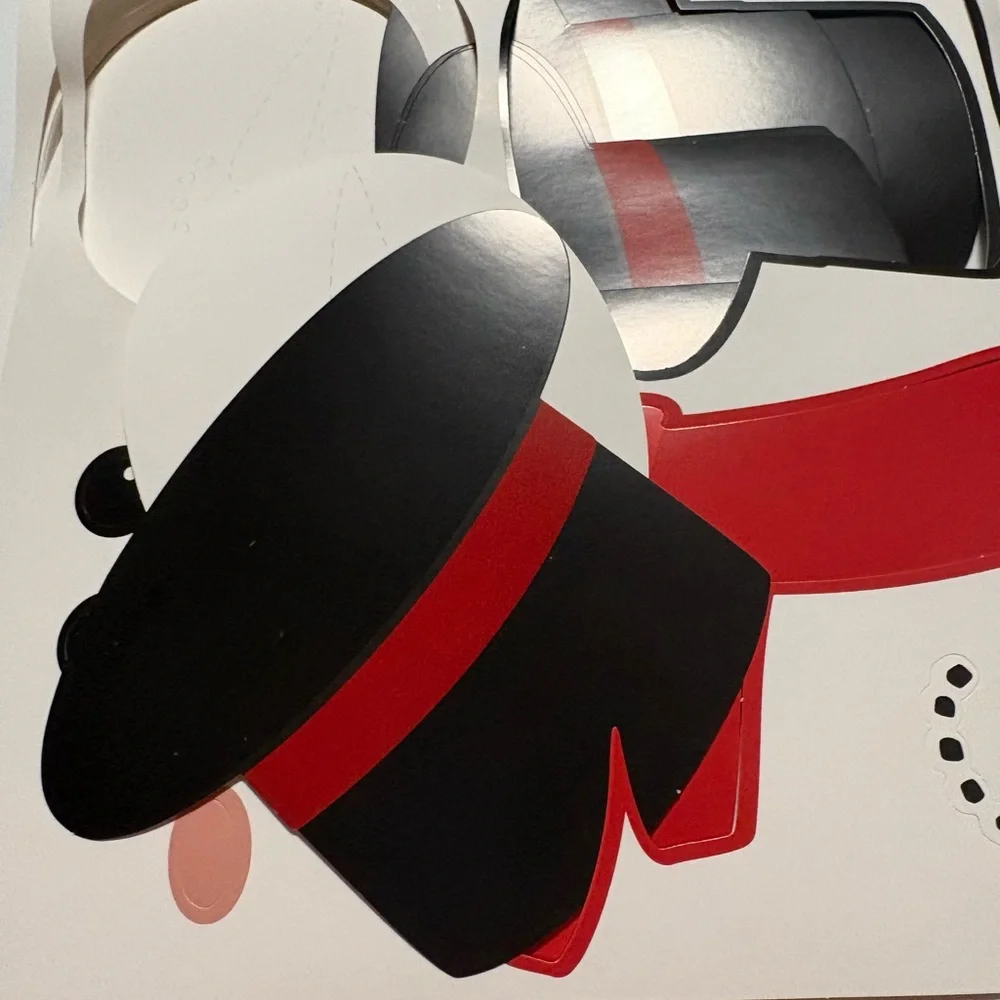 Festive Snowman Gift Bag with Red Scarf